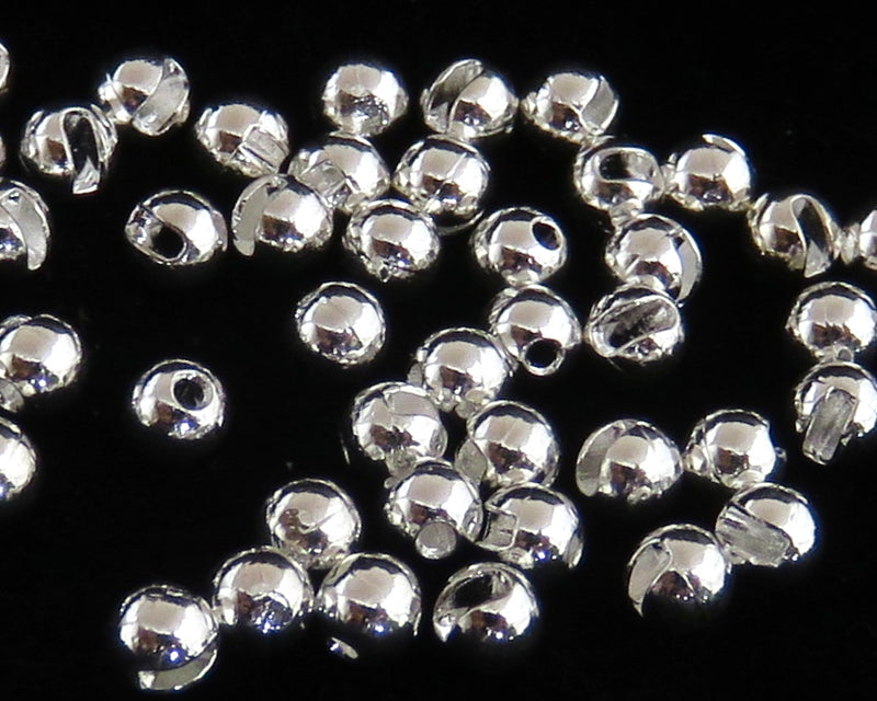 Slotted Bead Silver - 50 pcs.